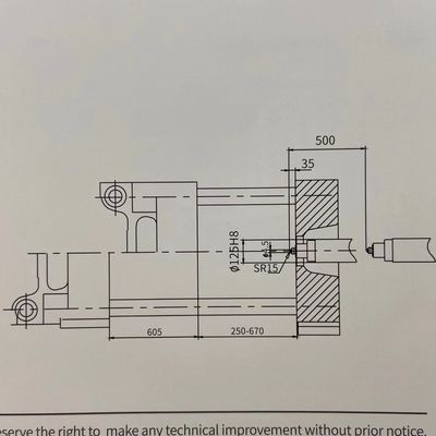 High Efficiency Plastic Injection Molding Machine Horizontal 52-55MM Screw Diameter