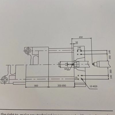 Chongyuan CY658 Plastic Injection Molding Machine With 67-70MM Screw Diameter